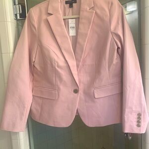 Ann Taylor one button blazer.  Pretty in PINK!  NWT.